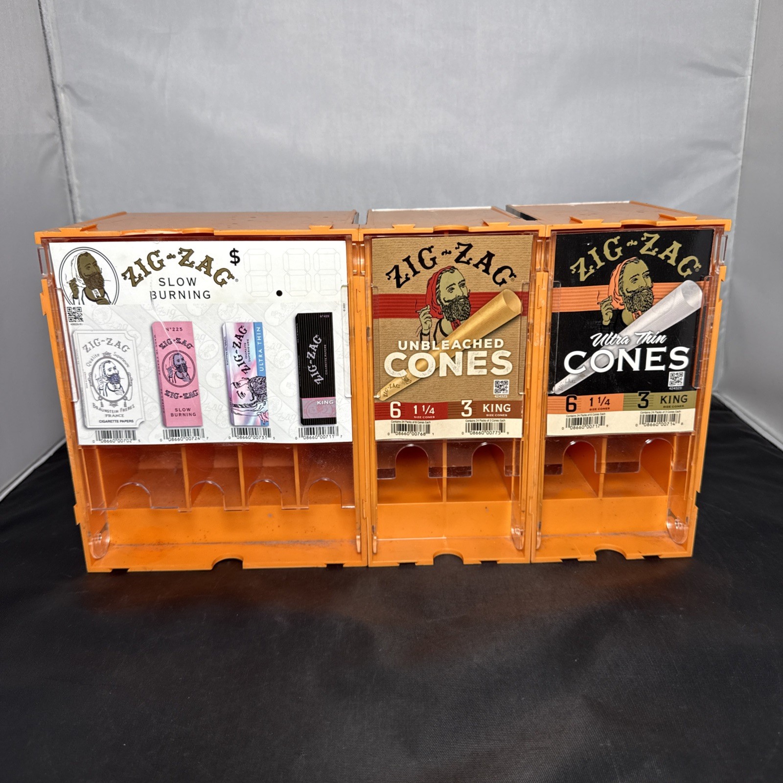 Vintage Zig Zag Papers 8 Slot Double Sided Counter Top Dispenser Display Retail