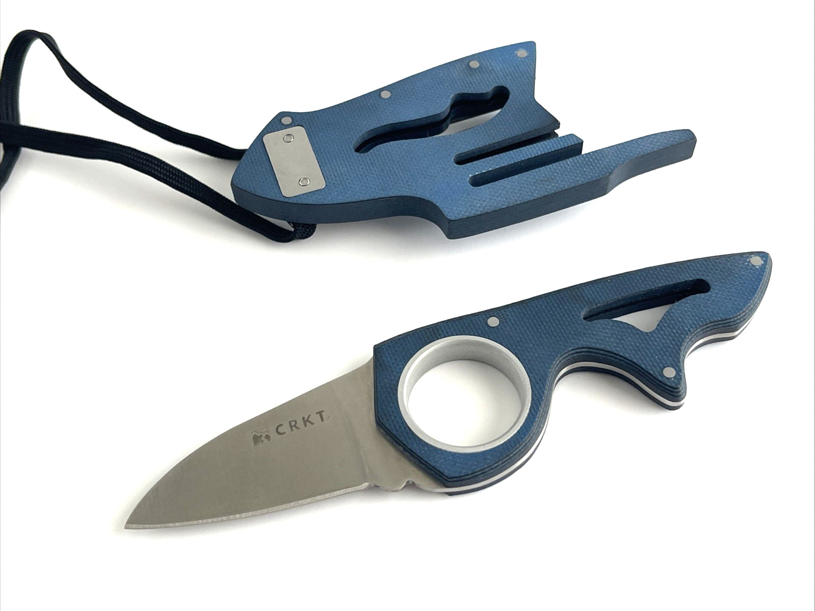CRKT 2390 Neckolas Renner Fixed Blade Neck Knife Micarta Signed by Terry Renner