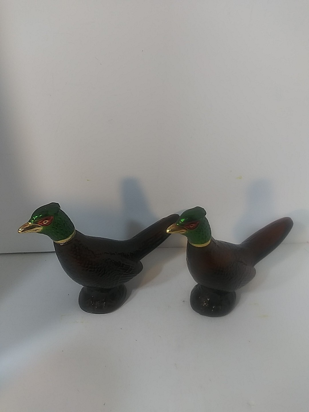 Avon Leather Pheasant Bottle Empty  8x7x2.5 Inches Aftershave Decanter 2x