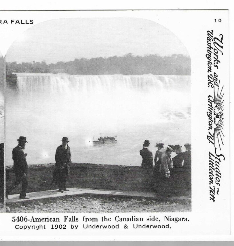 American Falls From The Canadian Side, Niagara,, 1978 Reproduction Stereoview