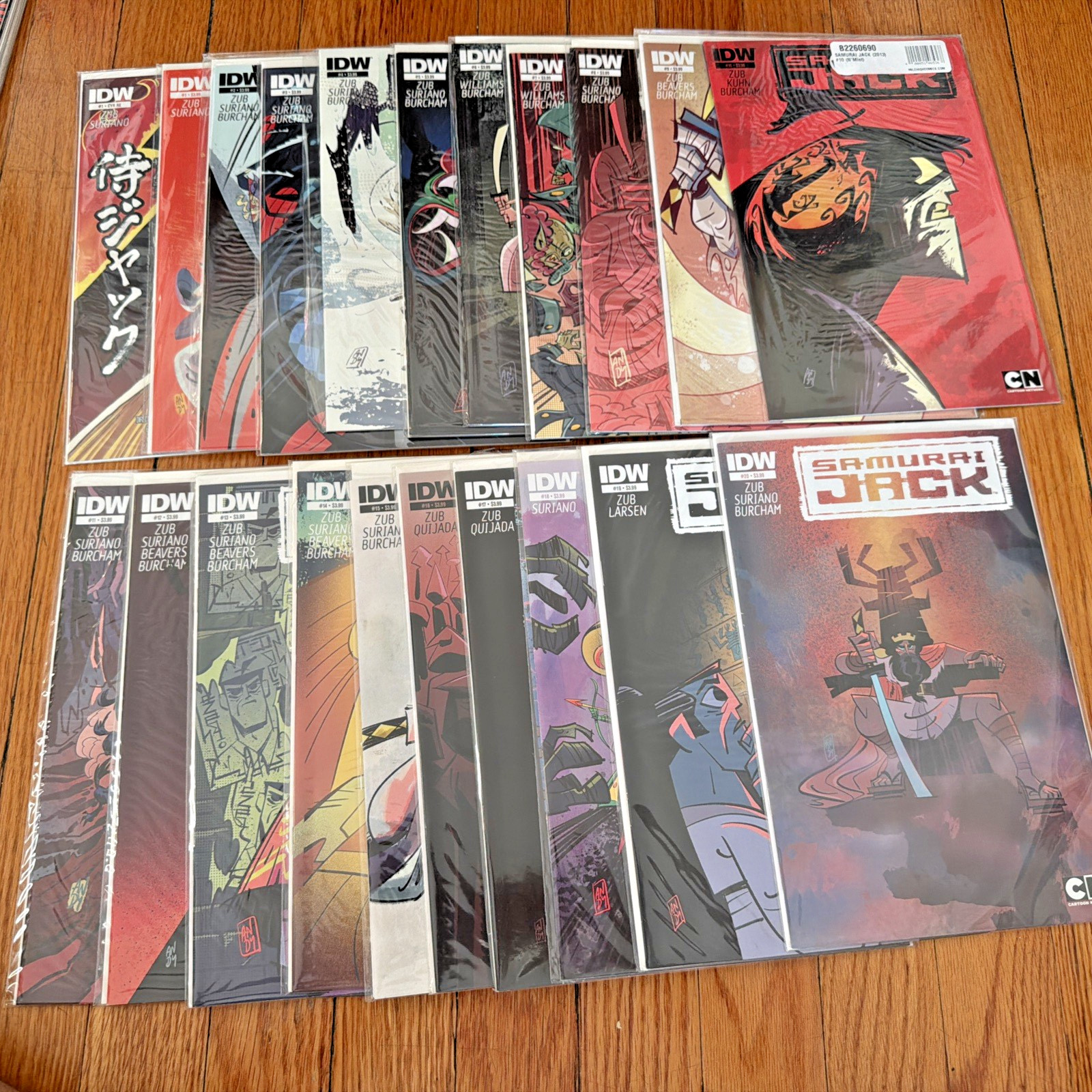 ENTIRE COMICS RUN/SAMURAI JACK/IDW/ALL REGULAR & SUB COVERS/2013/ZUB/SURIANO
