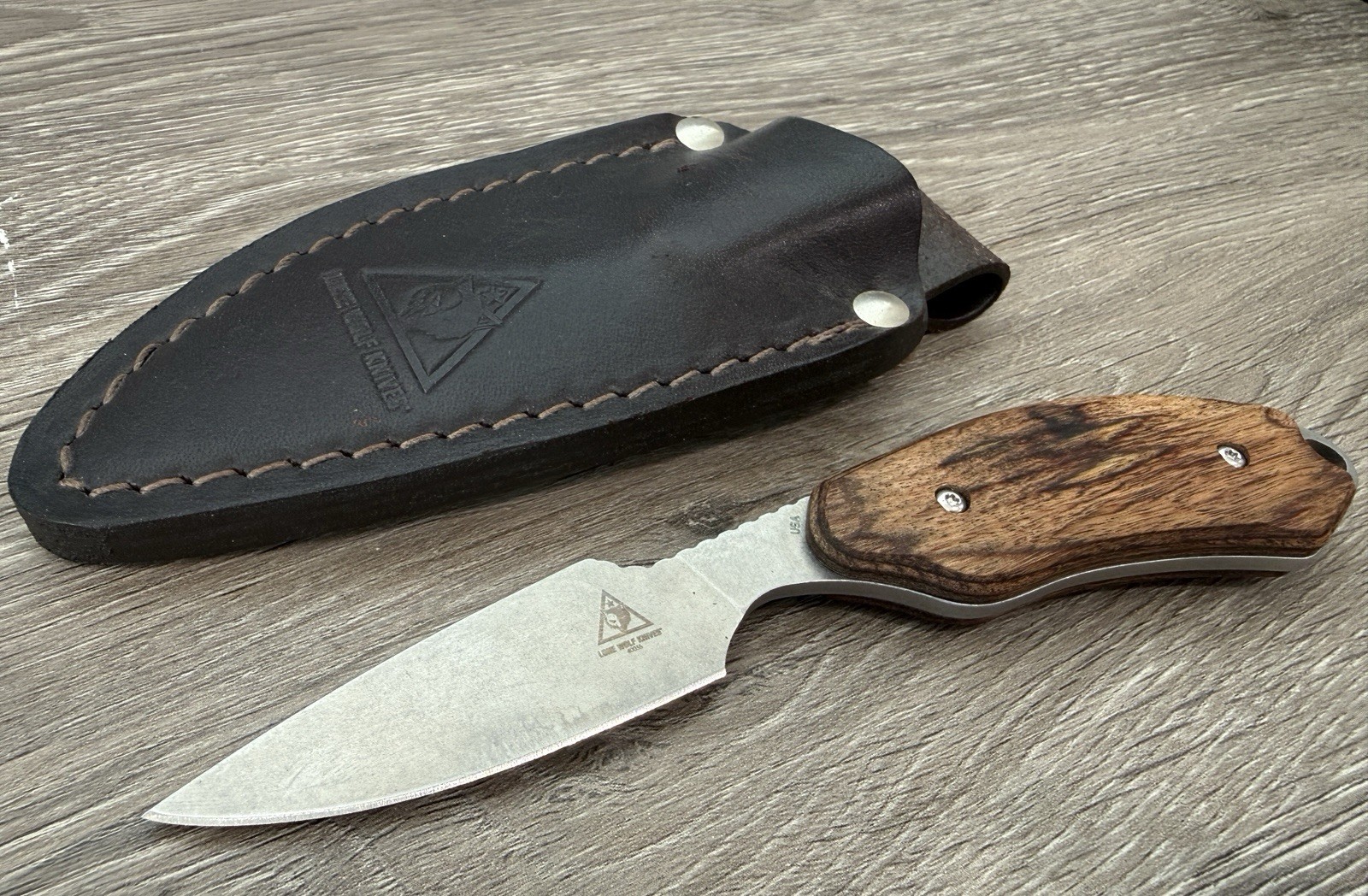 Lone Wolf Mountainside Caper2 40035 Knife WoodHandle First Production 33/100USA Lone Wolf Mountainside Caper2 40035 Knife WoodHandle First Production 33/100USA