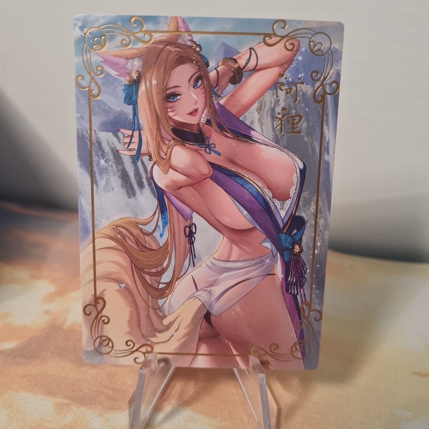 WAIFU ANIME GIRL - TCG Card Game - Sexy Girl Bikini Ecchi - Rare Holo Foil Mint 