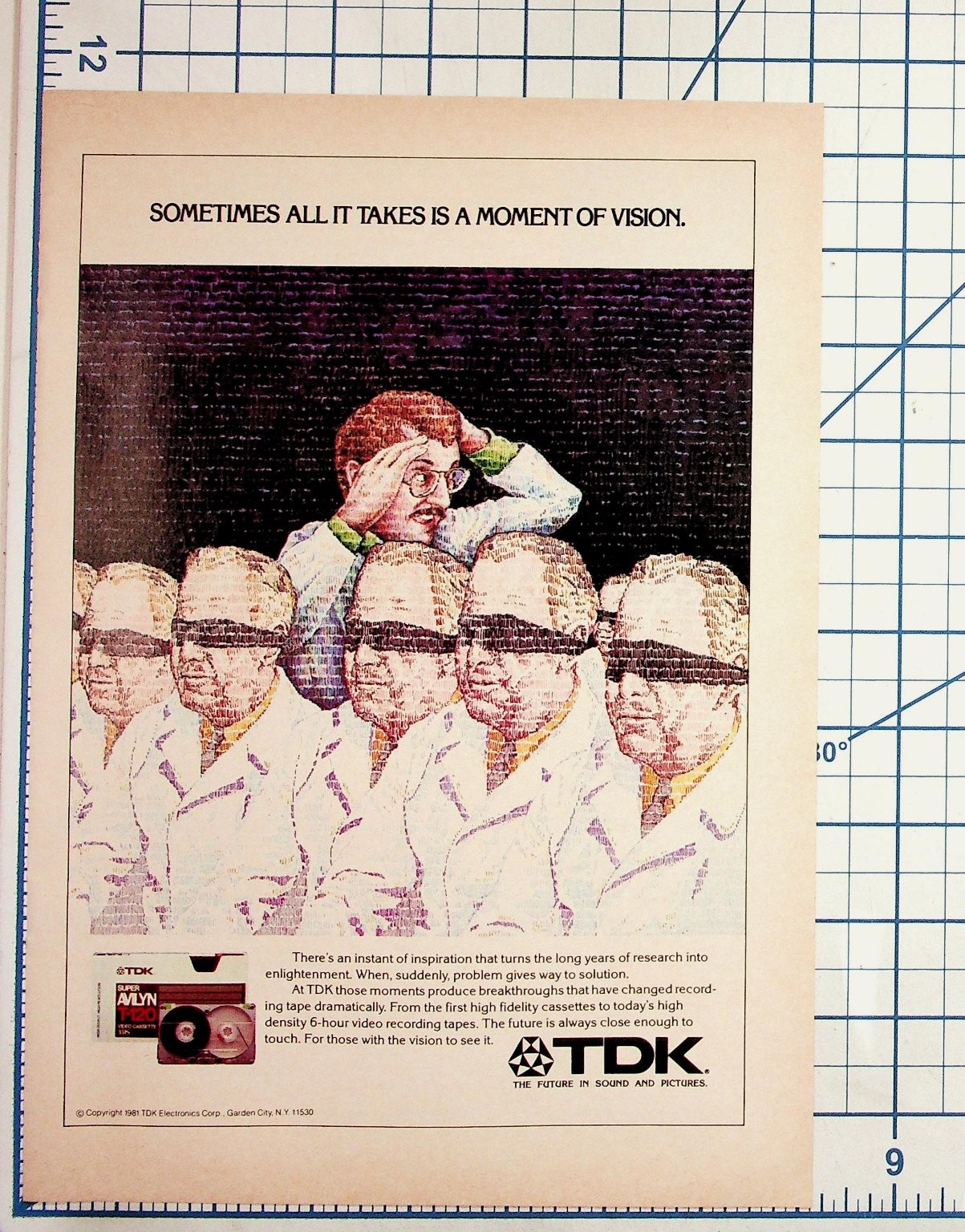 Vintage 1981 TDK Super Avilyn Cassette Video Tape Magazine Ad Electronics