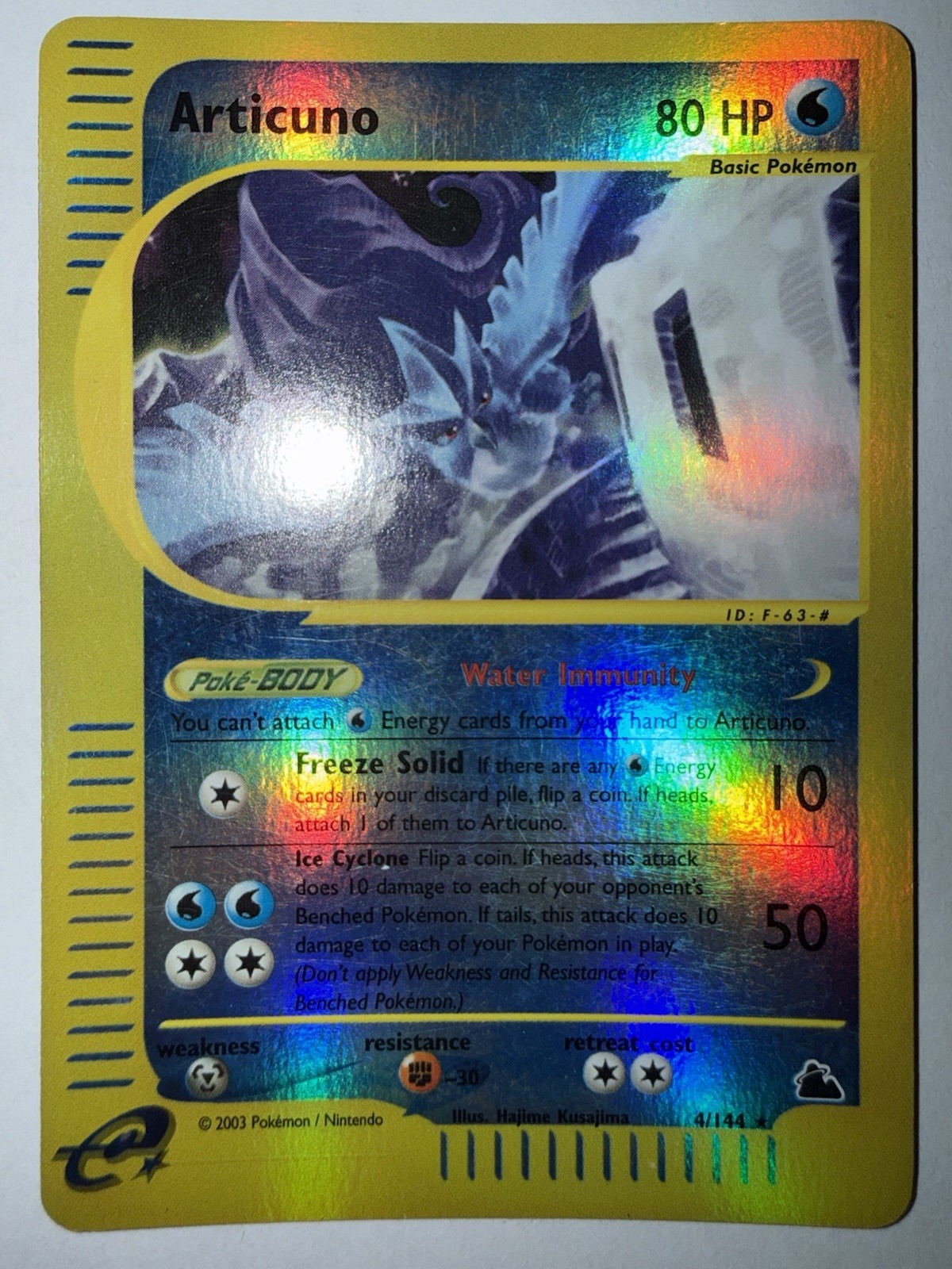 Pokemon Articuno Skyridge 4/144 Reverse Holo Excellent E-Reader