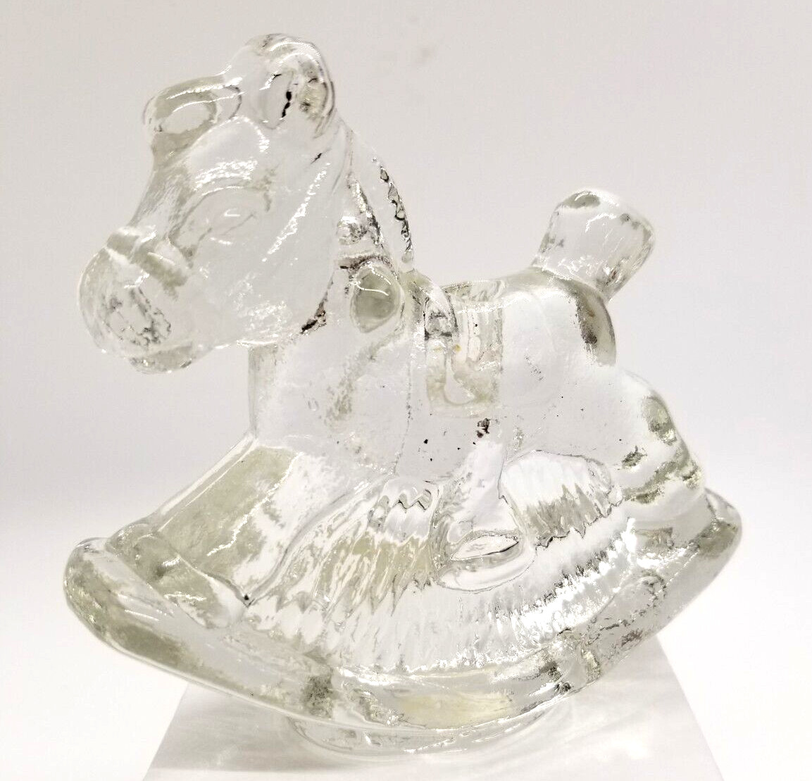 Crystal Rocking Horse Candle Holder Heavy~Henriksen Imports of San Francisco