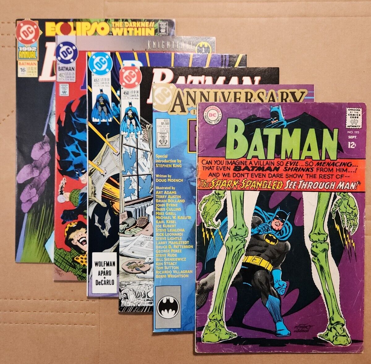 Batman Lot Of 6 105 400 450 451 492 1992 Annual 16 Knightall Pt. 1 