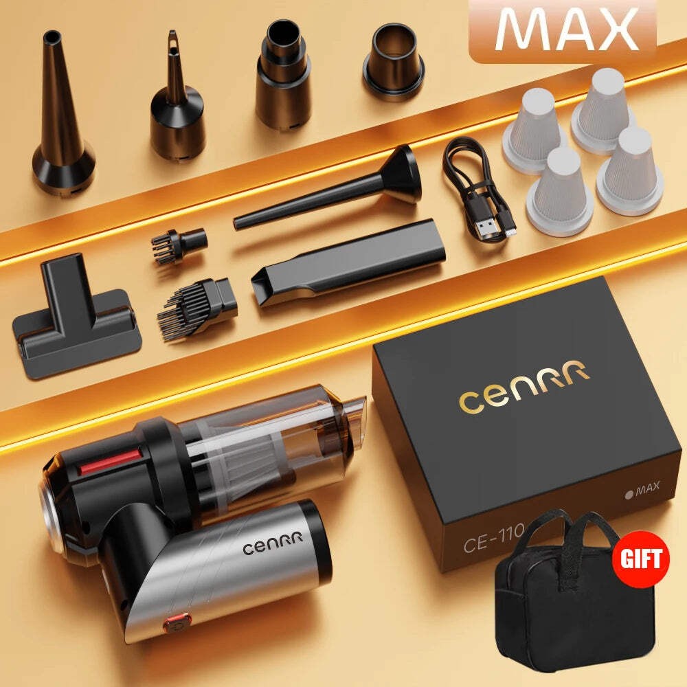 CENRR Car Vacuum Cleaner Mini 998000PA Powerful Cordless Portable Vacuum Cleaner