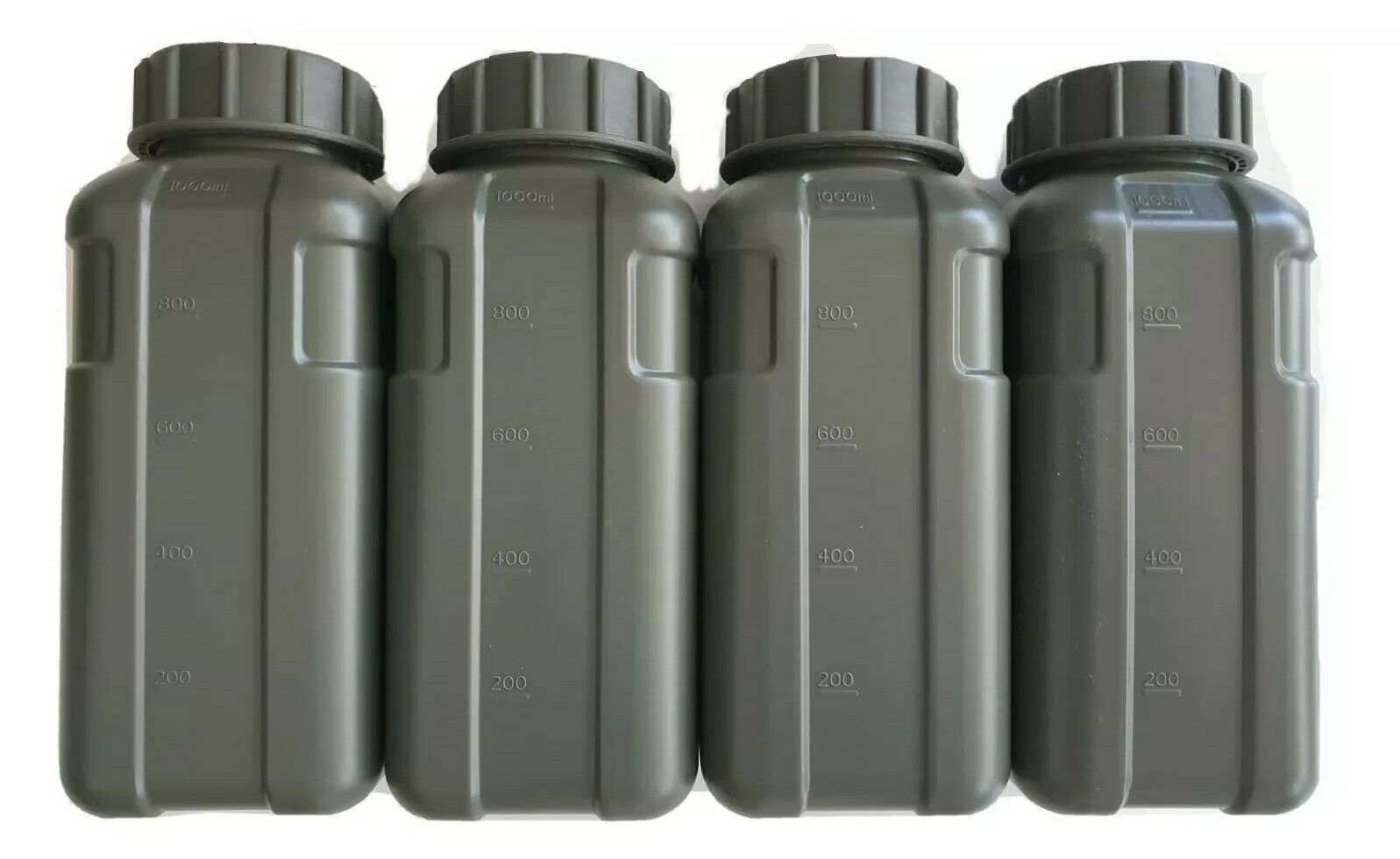 X4 PACK - AUSTRALIAN MILITARY 1L FLASK / CANTEEN BPA FREE - OD GREEN - O RING