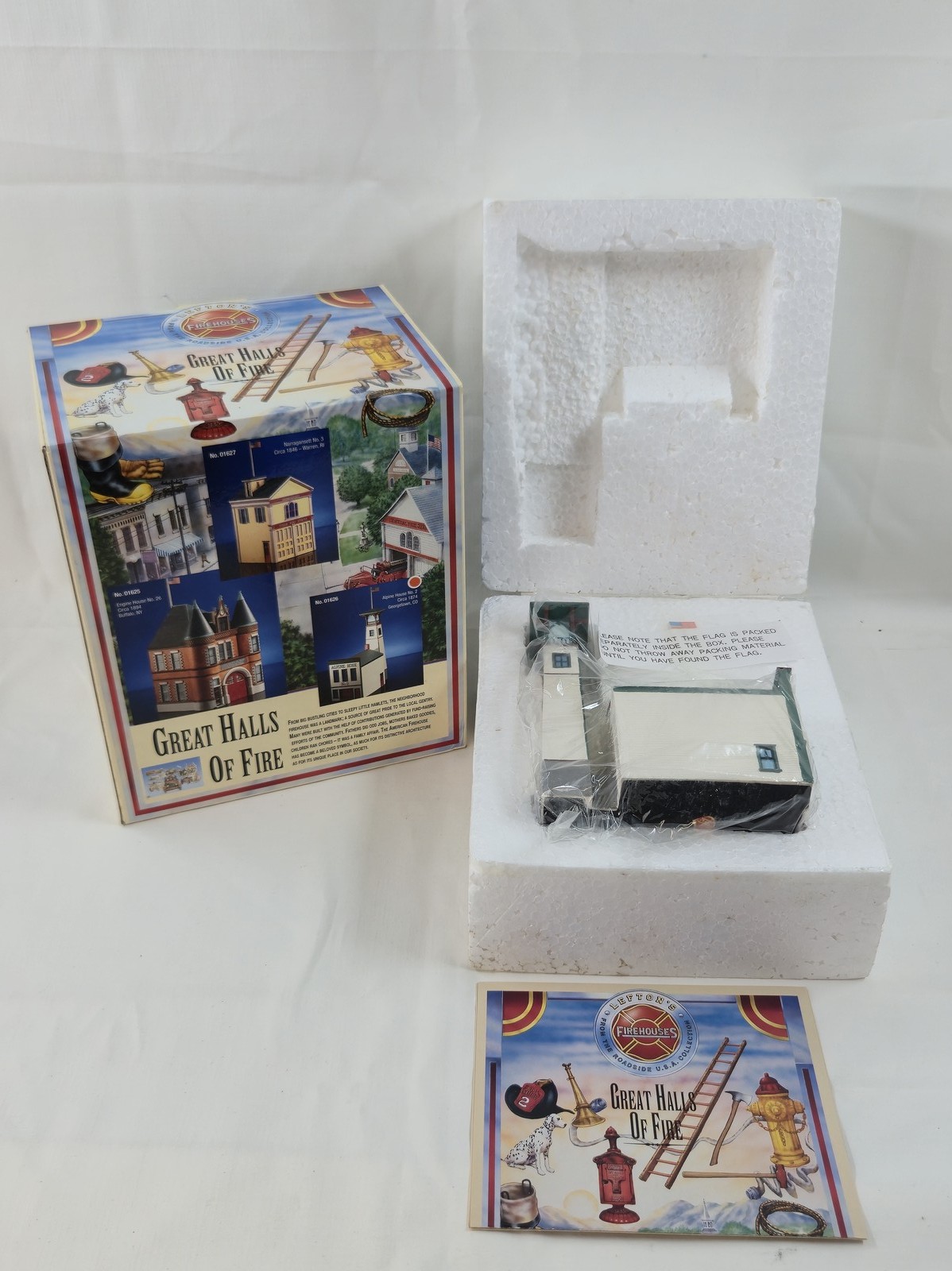 Lefton\'s Great Halls Of Fire Alpine House No. 2 Firehouse Figurine 01626 NIB Lefton\'s Great Halls Of Fire Alpine House No. 2 Firehouse Figurine 01626 NIB