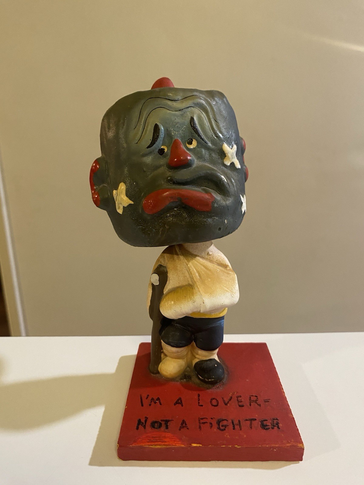 Rare Rumpus Room Bobblehead I’m a Lover Not a Fighter Japan St Pierre Patterson