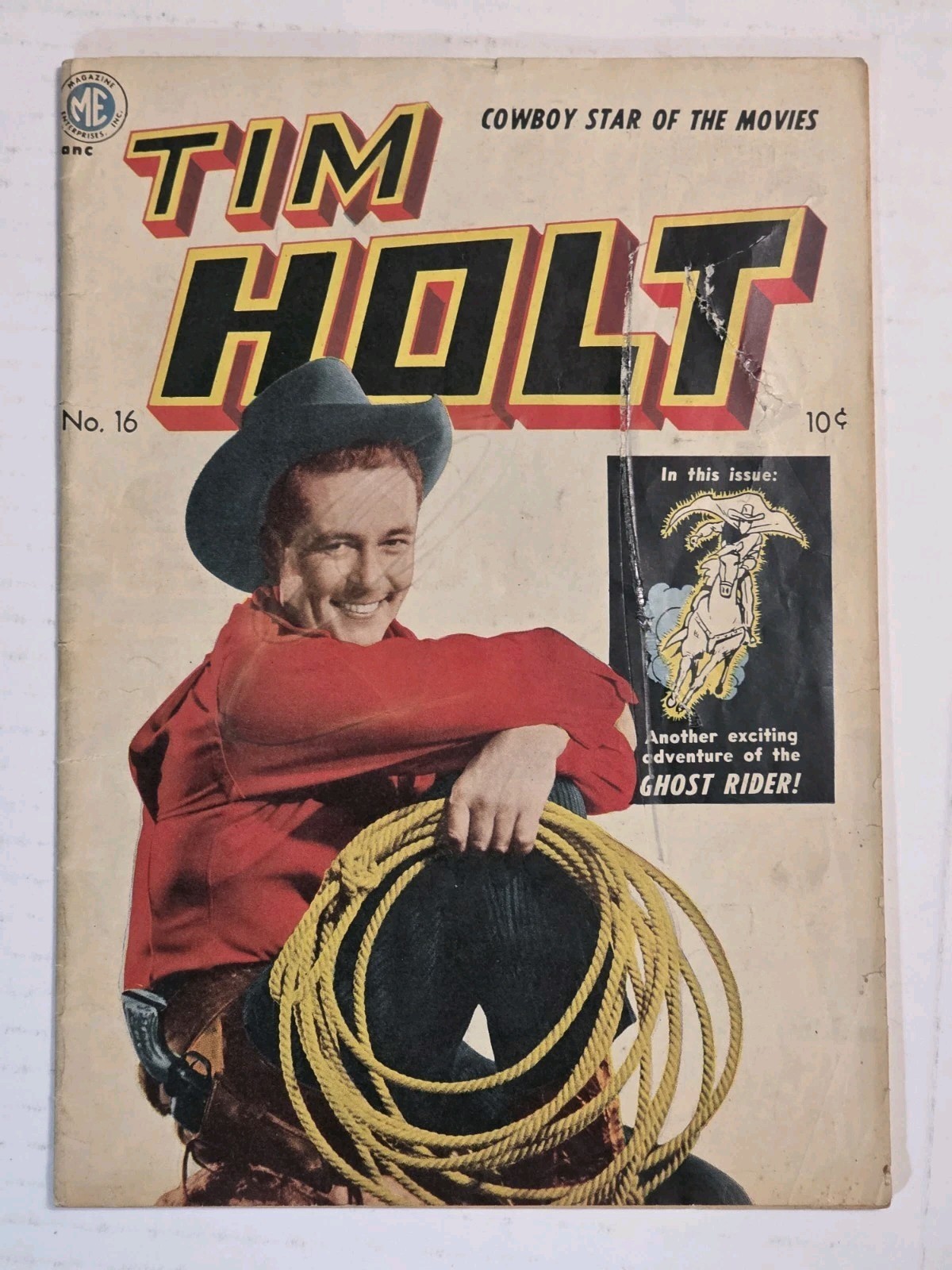 Tim Holt #16 VG 2nd Cover of 1st Ghost Rider Magazine Enterprises 1950Golden Age