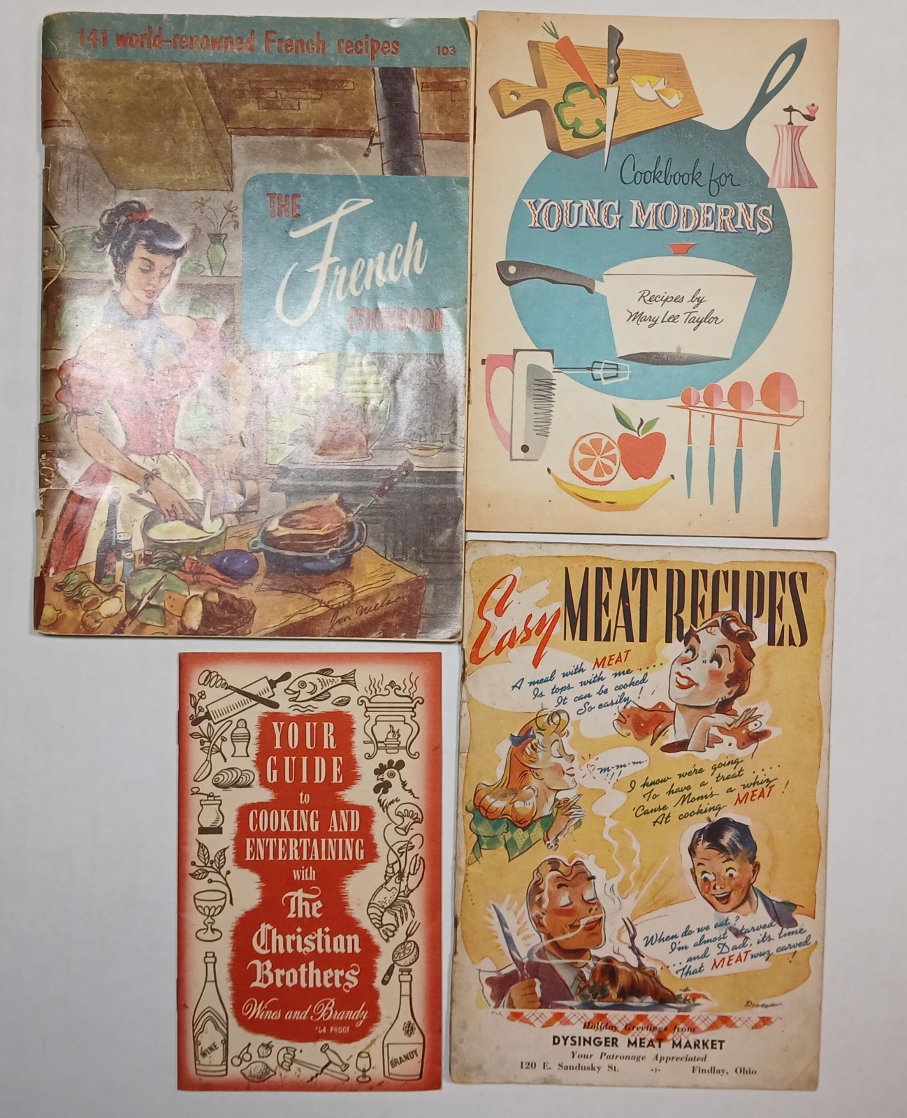 Vintage Lot Of 4 Recipe Cook Booklets 1940 - 1950  Rare