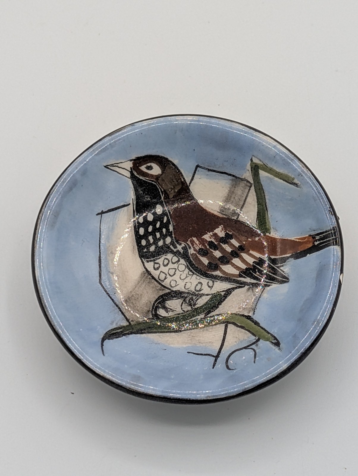 Vtg RARE French Studies Pottery Bird Motiff Trinket Dish Ville Franche Sur Mer Vtg RARE French Studies Pottery Bird Motiff Trinket Dish Ville Franche Sur Mer