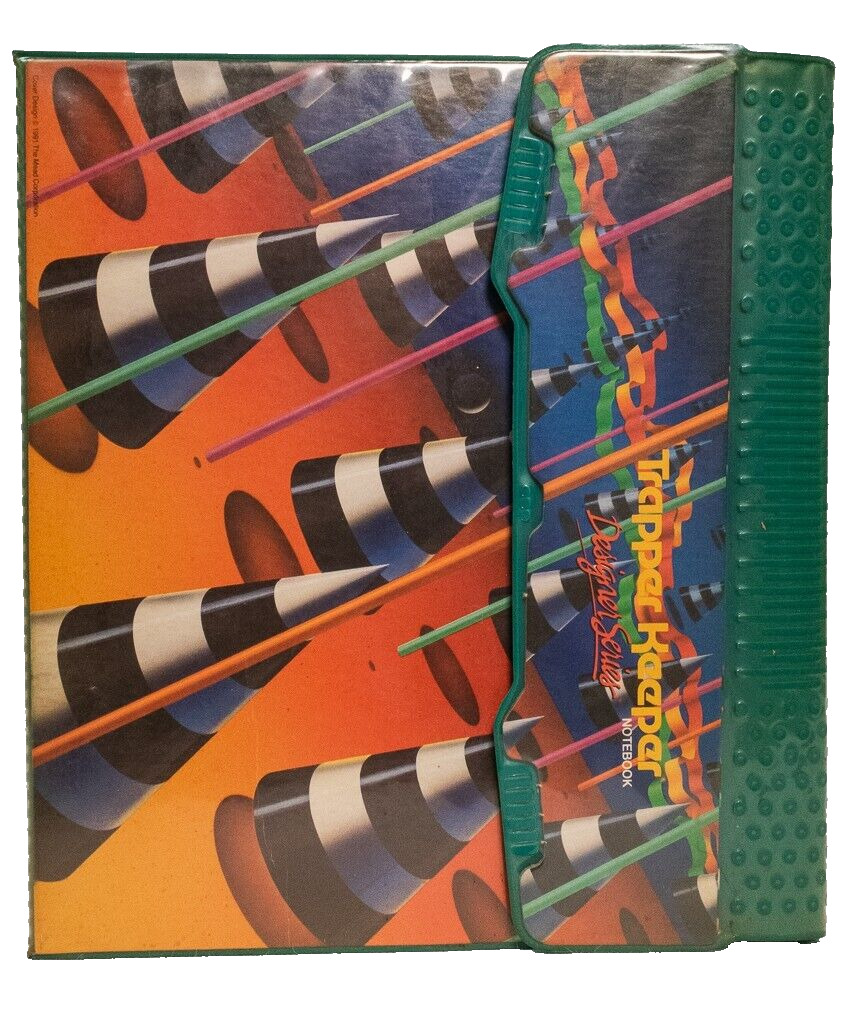 Vintage 1992 Mead Co Trapper Keeper Designer Series School Folder Binder