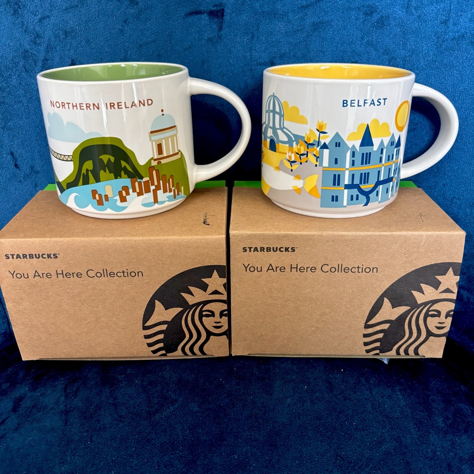 Starbucks Belfast & Northern Ireland You Are Here Collection 14oz Coffee Mugs