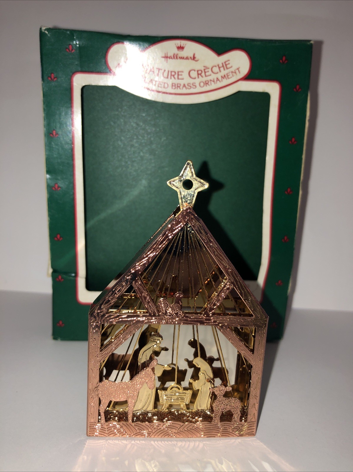 Vintage 1987Hallmark Keepsake Ornament Miniature Creche #3 Nativity Manger Jesus Vintage 1987Hallmark Keepsake Ornament Miniature Creche #3 Nativity Manger Jesus