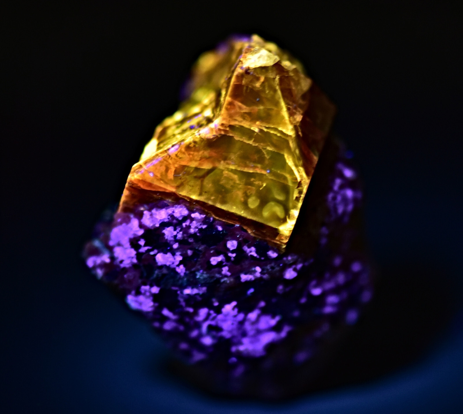 Natural Fluorescent Red Zircon Crystal Specimen 45 Carat