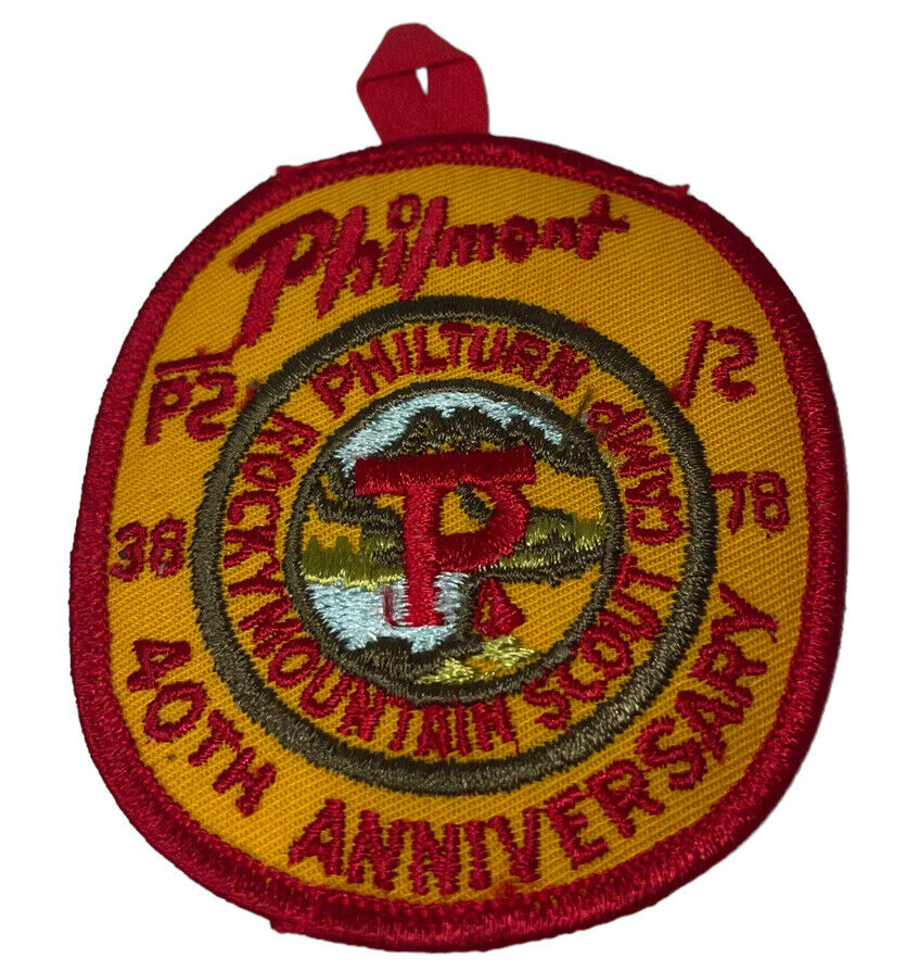 1978 BSA BOY SCOUT PHILMONT 40TH ANNIVERSARY 1938-78 POCKET HANGER PATCH