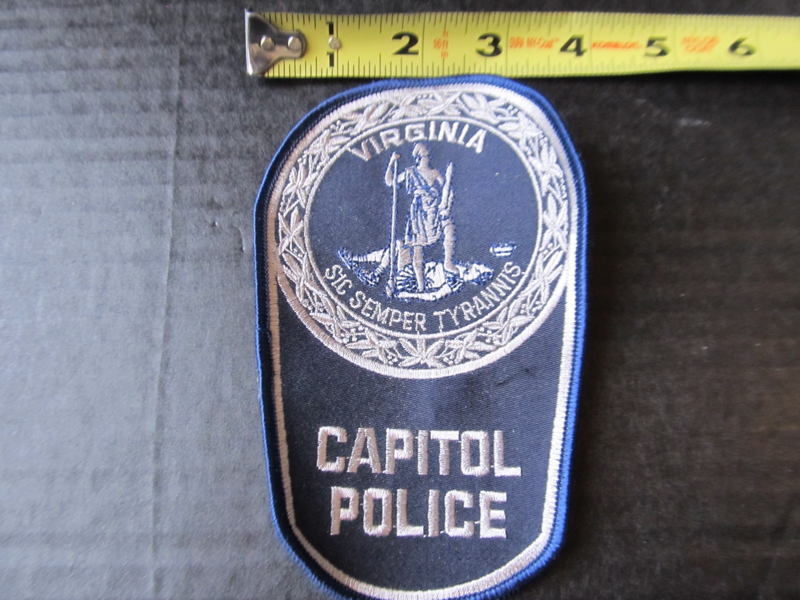 Vintage Virginia Capitol Police Shoulder Patch Obsolete 