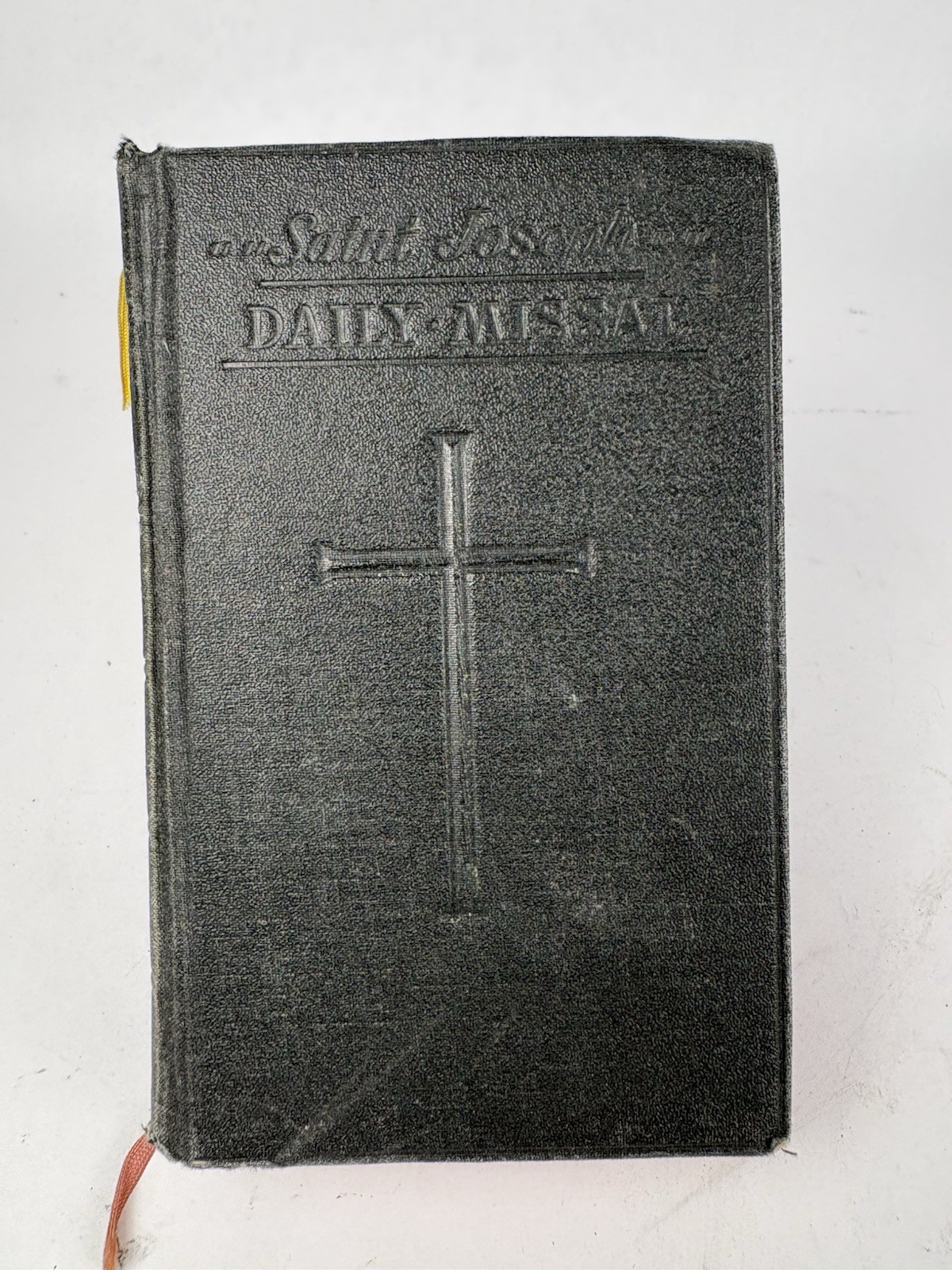 1952 St. Joseph Daily Missal Black Leather Catholic Prayers Daily Mass Book