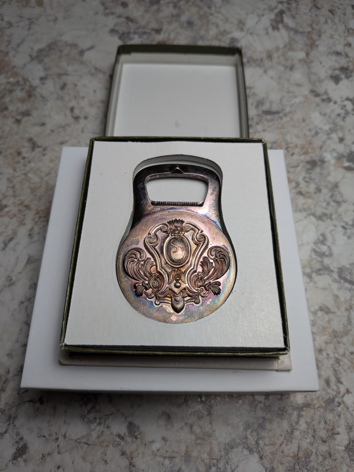Vintage 1971 Christofle Stanford Court Hotel bottle opener