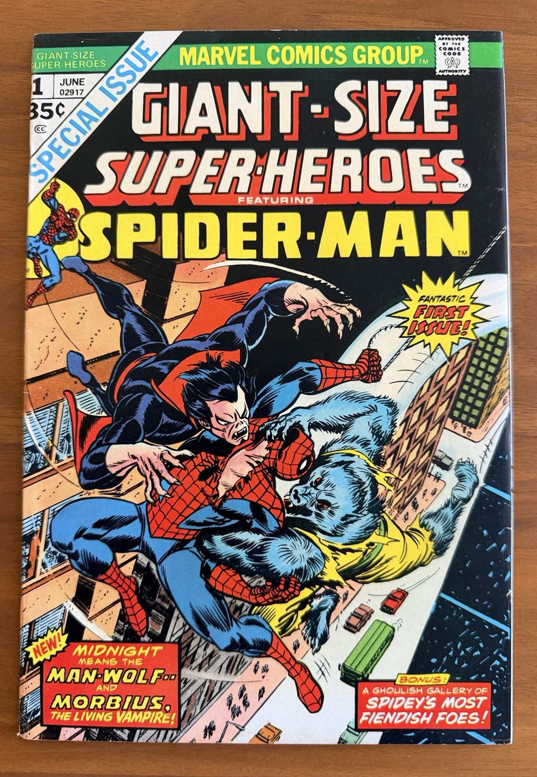 Giant-Size Super-Heroes #1  (1974) VF+  1st team-up of Man-Wolf & Morbius b8