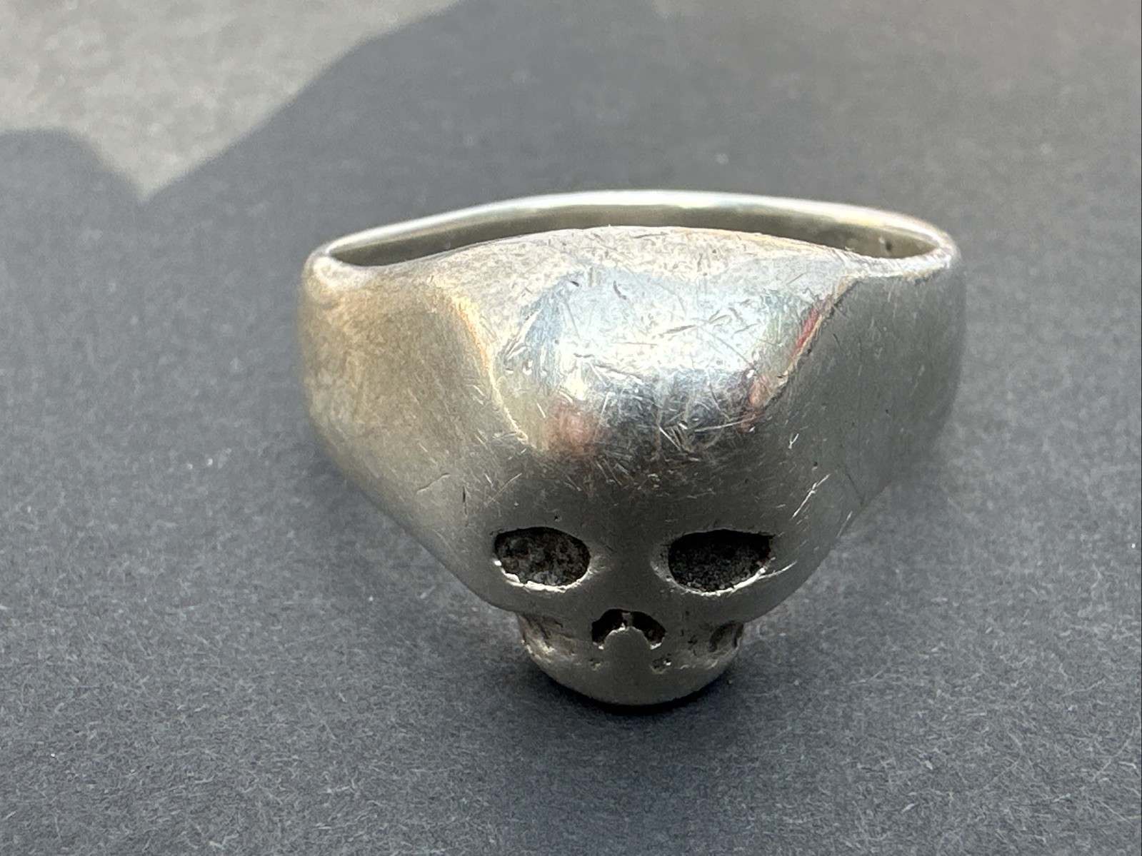 VTG USA BIKER OLD MJG Sterling Silver Sz 13 SKULL RING 15.7 Gram VTG USA BIKER OLD MJG Sterling Silver Sz 13 SKULL RING 15.7 Gram