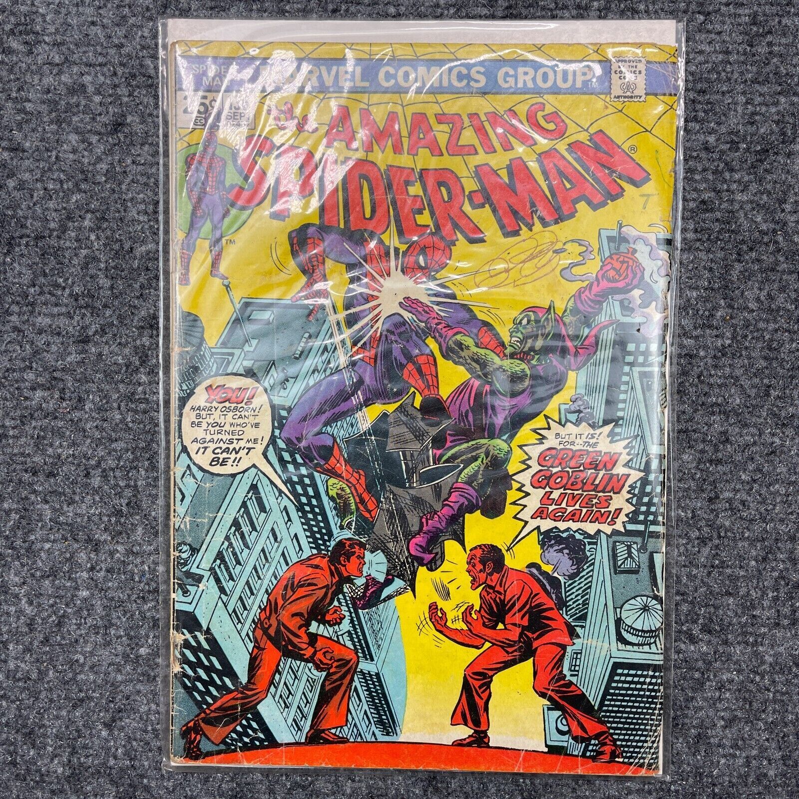 Amazing Spider-man #136, Mid Grade, 1st Harry Osborn as Green Goblin