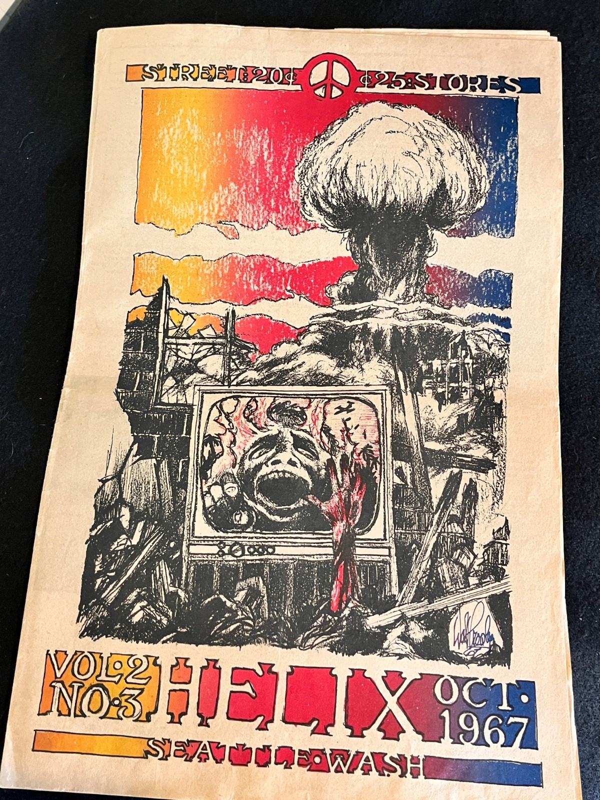 The Helix Seattle WA  Vol. 1 No. 3  1967 Underground Newspaper Peace/War