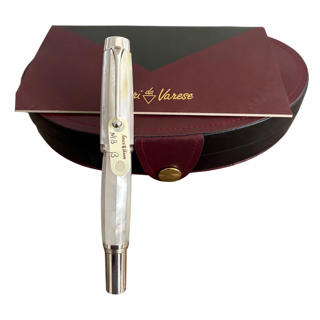 Luxury Ferrari da Varese Botticelli Mother Of Pearl Fountain Pen Broad Nib New