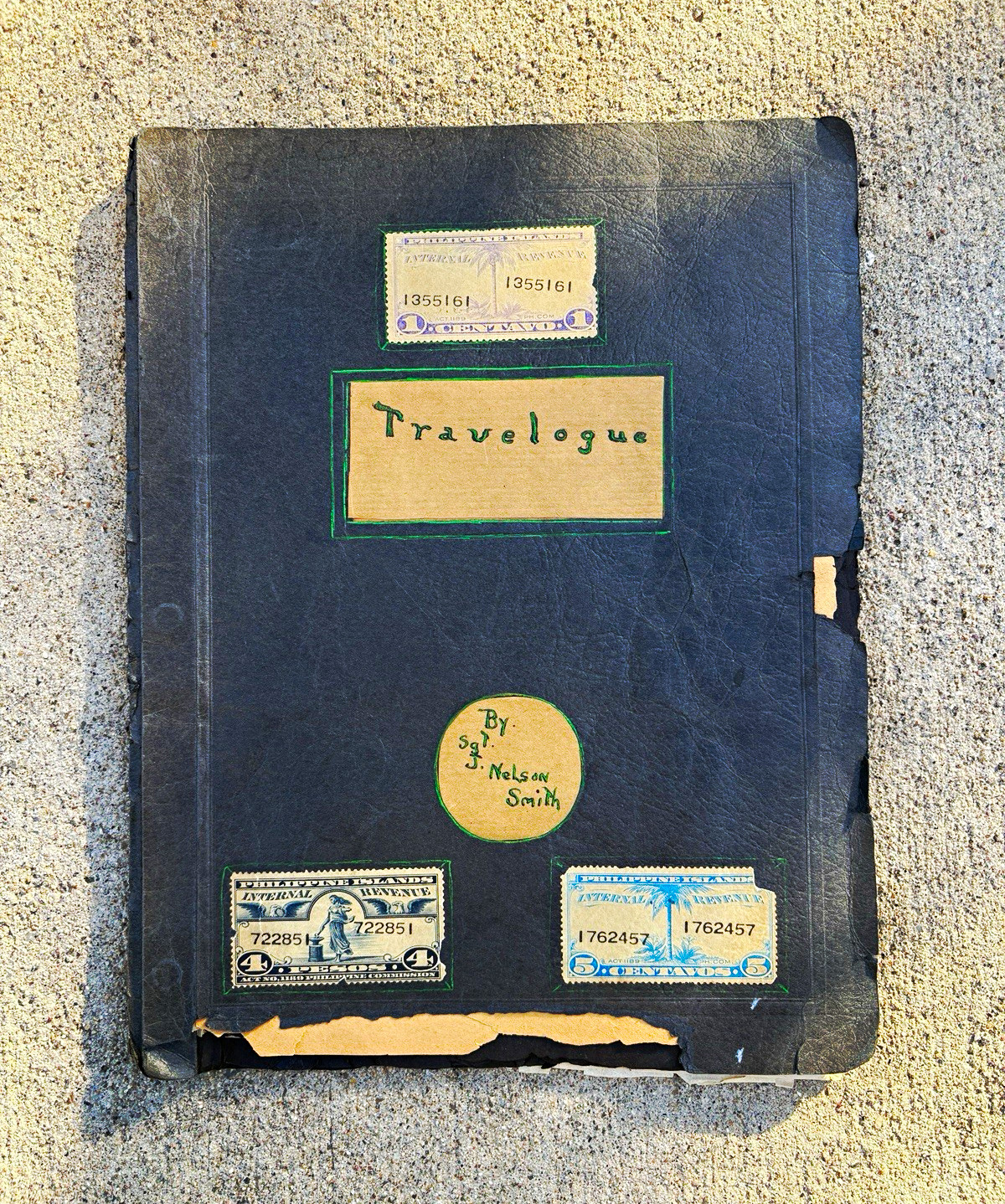 Vintage WWII Travelogue Scrapbook  Philippines Japan Photos V-Mail Stamps Notes