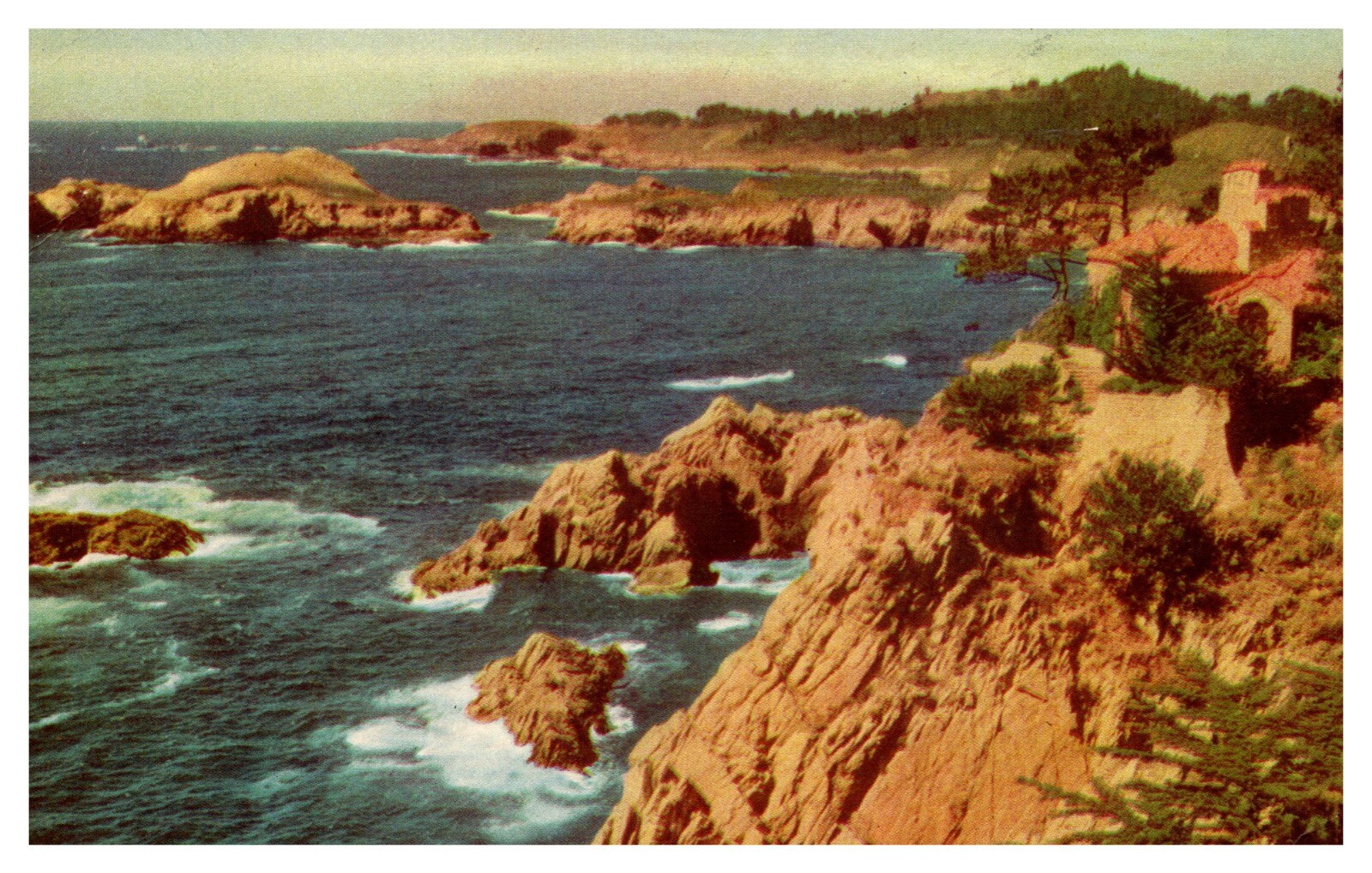 postcard Point Lobos and coastline Highway 1 Carmel California A2282