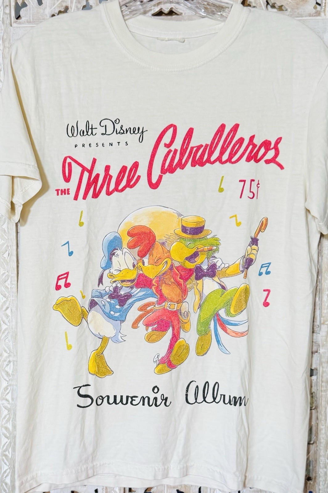 Disney Three Caballeros Souvenir Album Shirt Medium Unisex Donald Jose Panchito