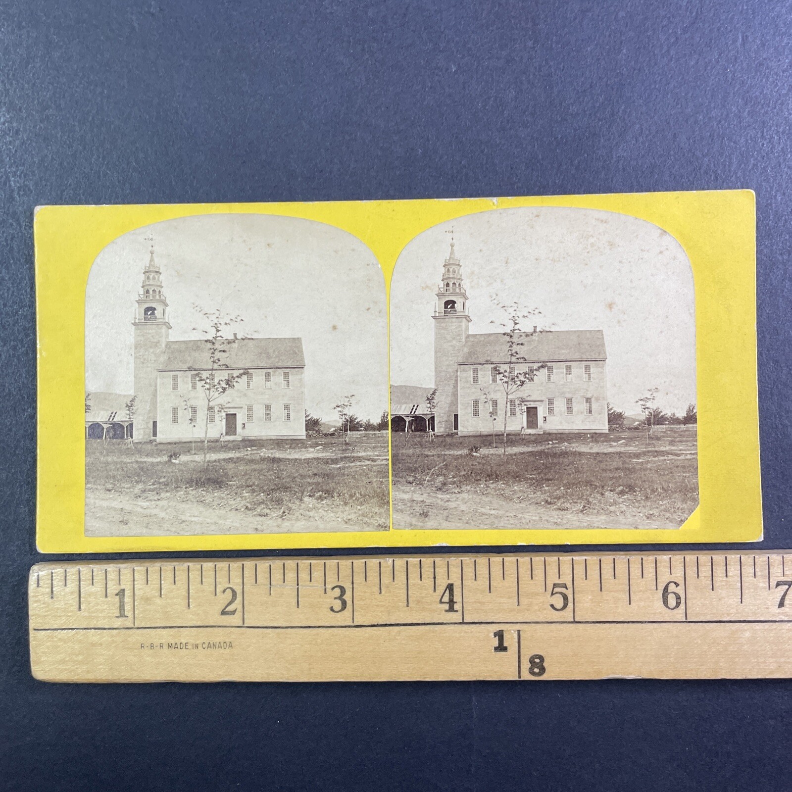 Jaffrey Center NH Old Meeting House Stereoview George H. Scripture 1870s