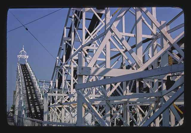 Wildwood New Jersey 1900s Scream Roller Coaster Boardwalk Amusement Ride
