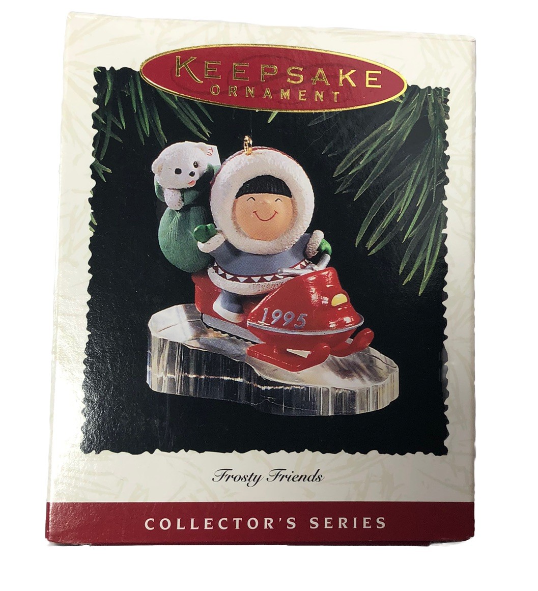 Hallmark Vintage 1995 Frosty Friends #16 Ornament/ Box Snowmobile Ice Flo Hallmark Vintage 1995 Frosty Friends #16 Ornament/ Box Snowmobile Ice Flo