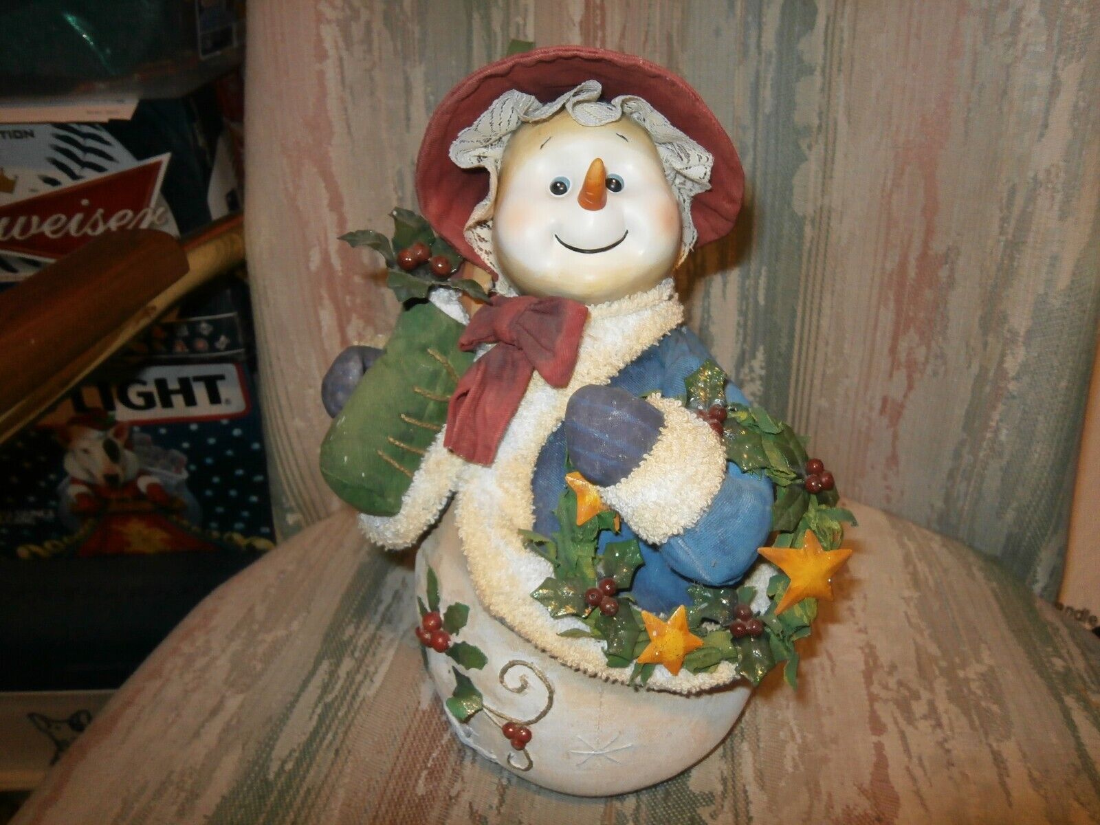 Snowman ( Mother ) by Granduer Noel fabric mache 2002