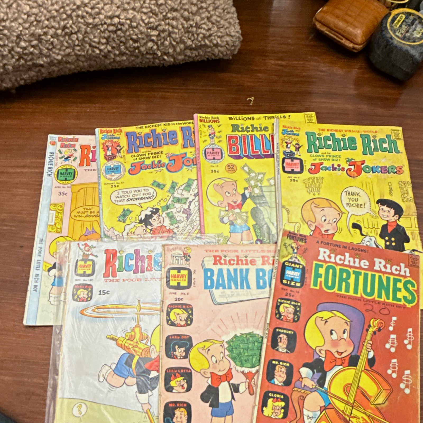 Harvey Comics Richie Rich Comic Book Lot of 7 Bronze Age English Jackie Jokers