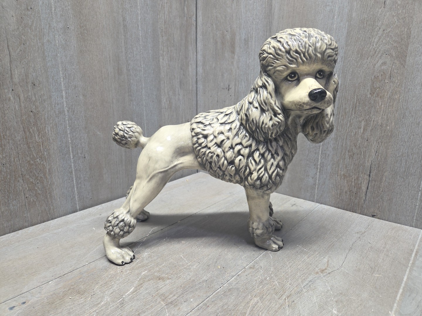 Vtg Marwal Poodle Dog Figure chalkware by Marwal Ind. Inc.13\