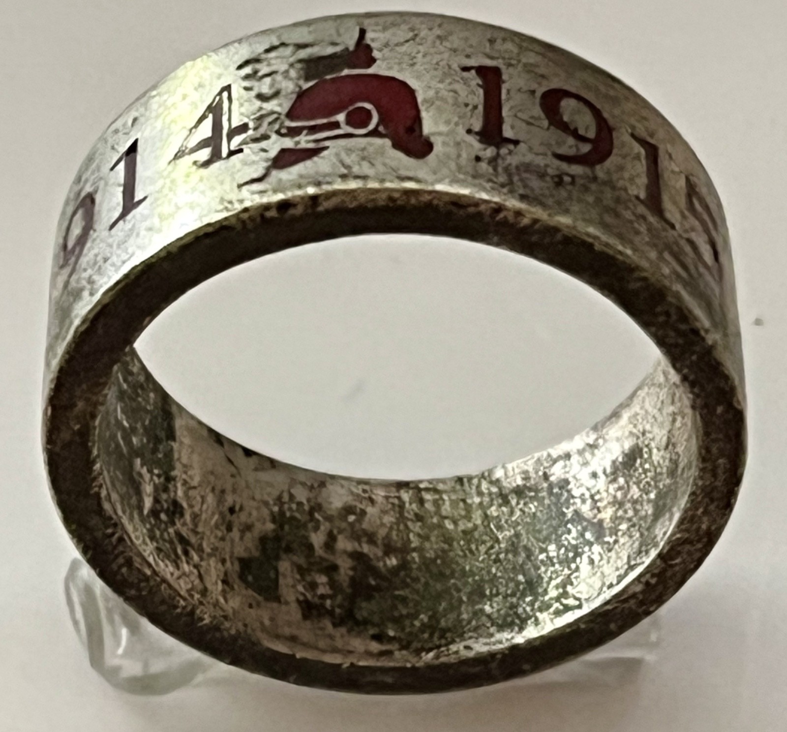 Sterling World War I Trench Art Ring Dated 1914-1915 Called a Vaterlandsdank Sterling World War I Trench Art Ring Dated 1914-1915 Called a Vaterlandsdank