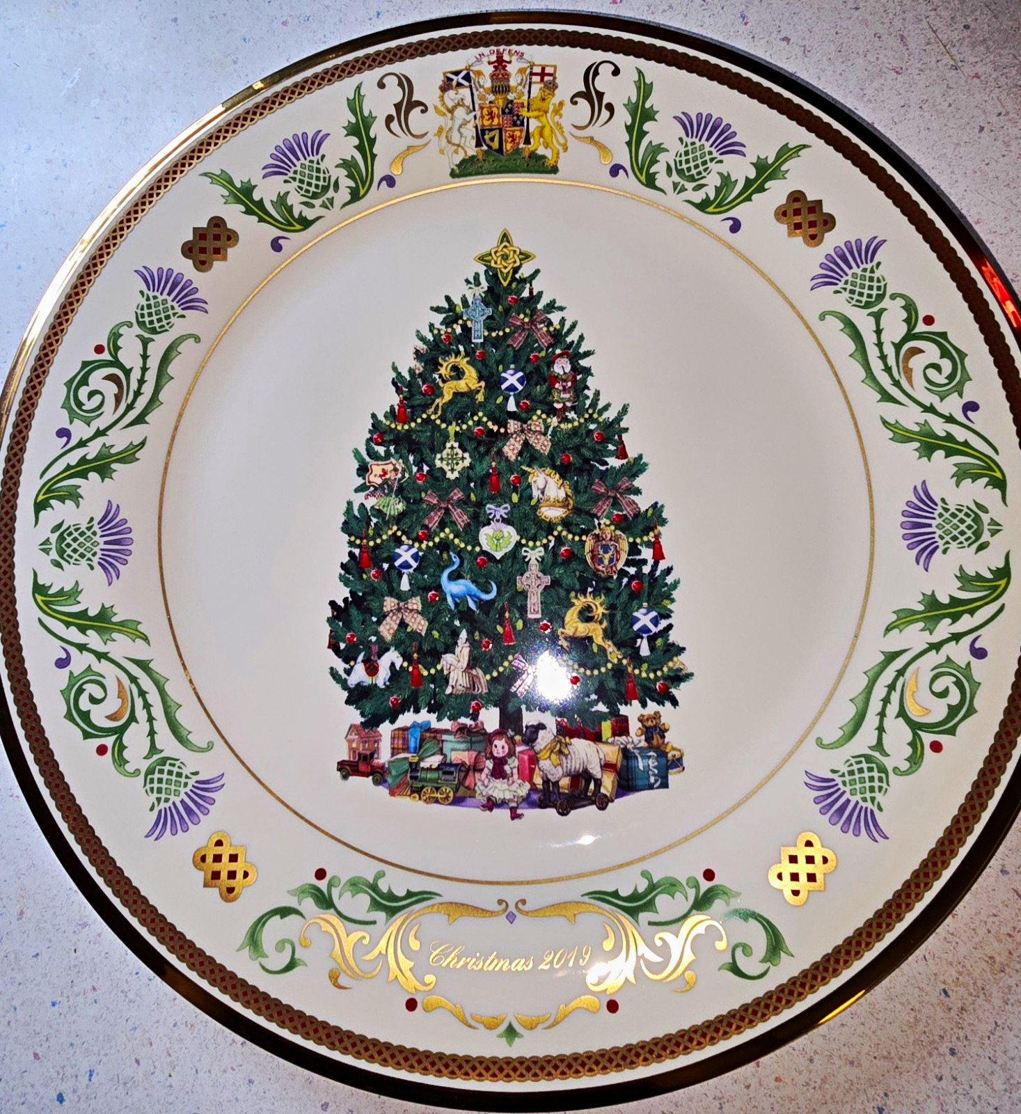 Lenox Christmas Trees Around the World Scotland Limited Edition Fine China Plate