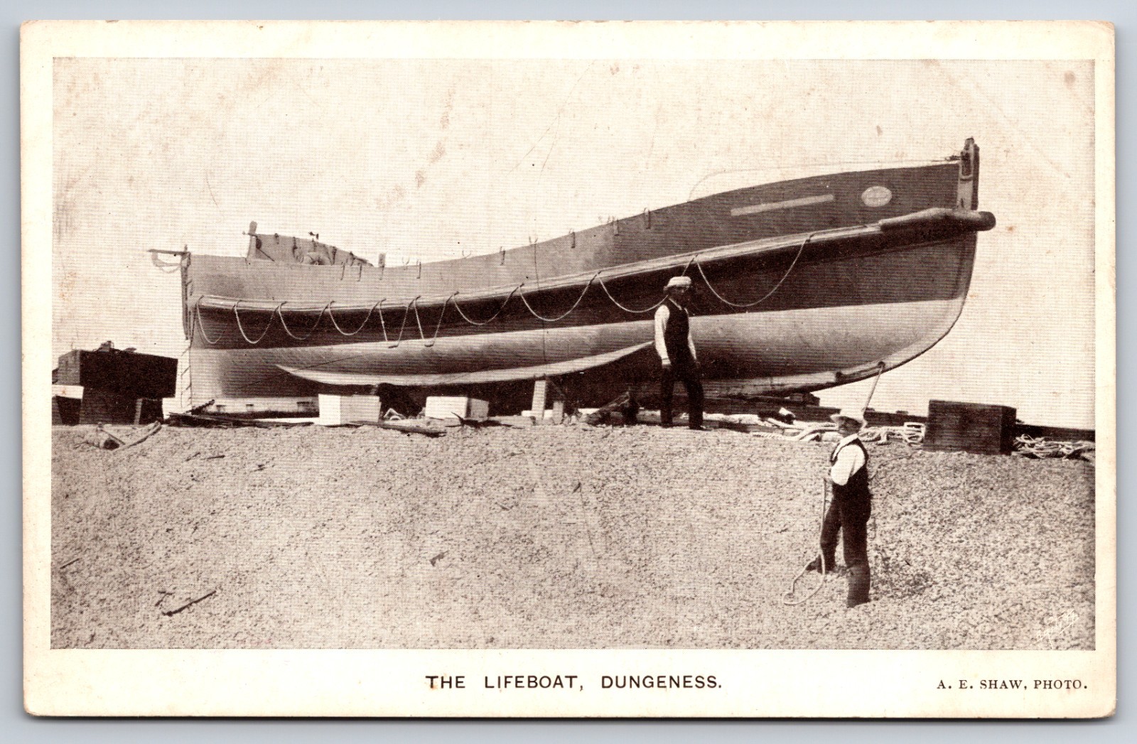 The Lifeboat Station Dungeness England c1910 Postcard