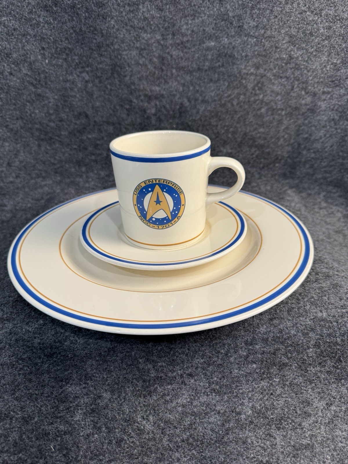 Vintage 1993 Pfaltzgraff Star Trek VI Undiscovered Country Plate Cup Saucer Set