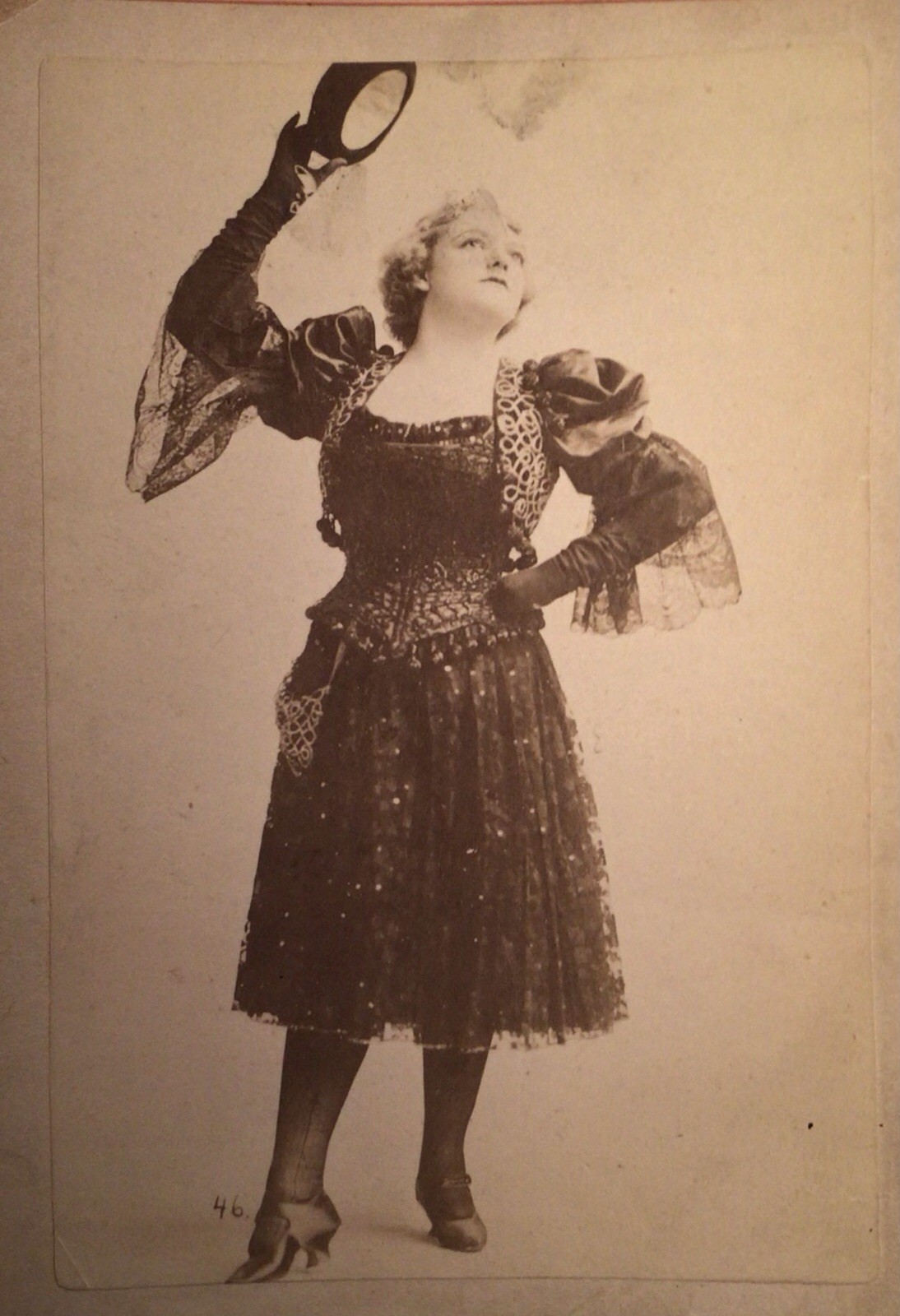 Vintage Cabinet Card PHOTO American Actor Actress DELLA MAY FOX Singer Comedian