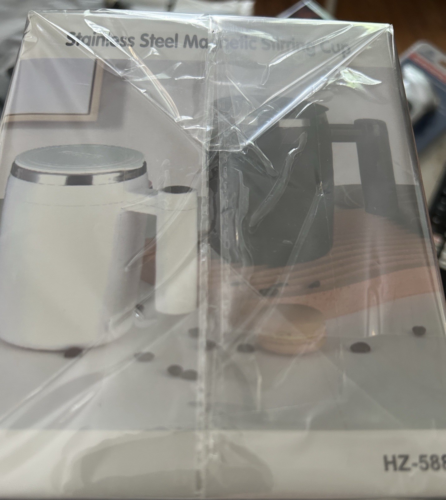 Pair Of Automatic Mixing Magnetic Stainless Steel 14oz Cup Self Stirring Mug