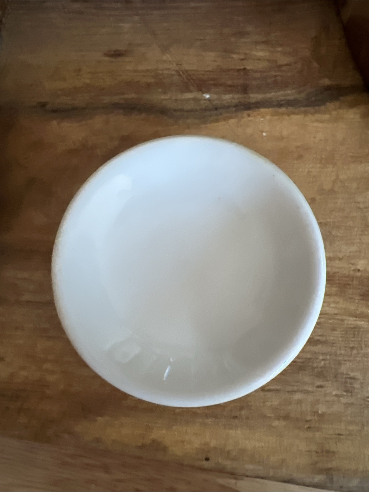 Vintage Heavy White Chunky Restaurant Ware Ironstone Butter Pat Dish 3 Inch