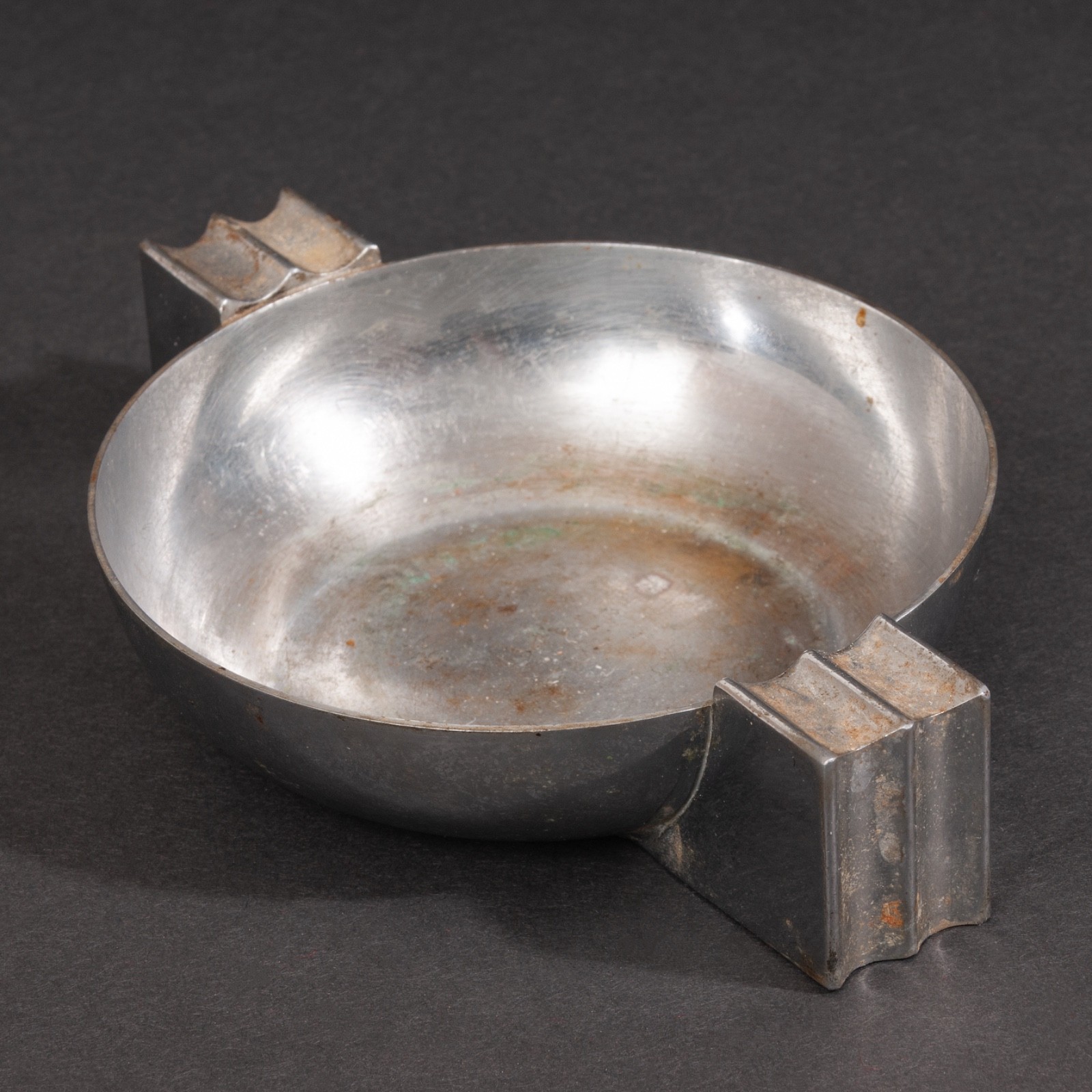 Vintage 1930s Chase Chrome Aristocrat Ashtray Art Deco Machine Age Catchall Dish