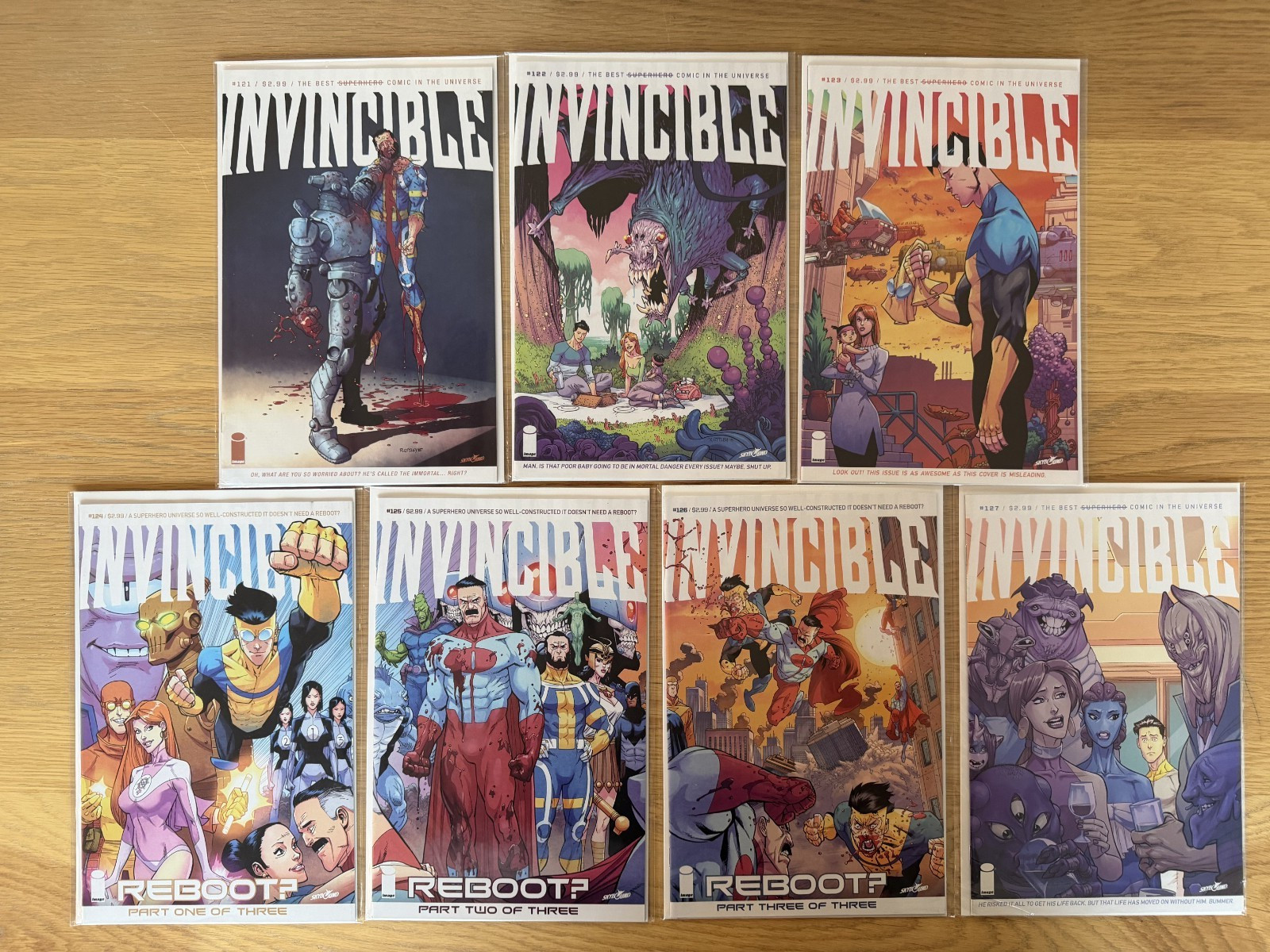 INVINCIBLE # 121 - 127  - FIRST PRINTS