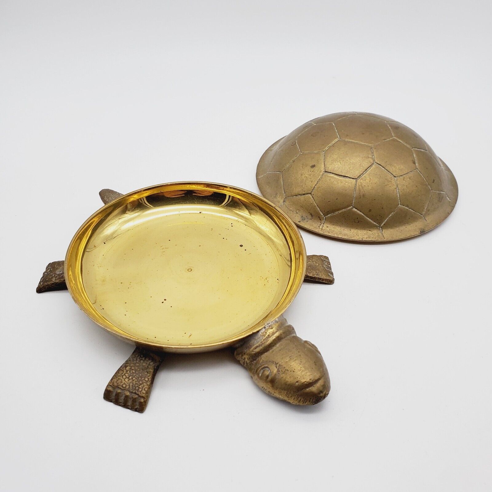 Brass Vintage Turtle Dish Trinket Holder Jewelry Made in India